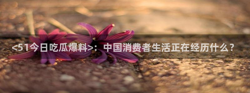 51国产吃瓜在线今日吃瓜：<51今日吃瓜爆料>：中国消费者生活正在经历什么？